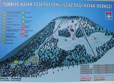 ILGAZ DAĞI PİST HARİTASI