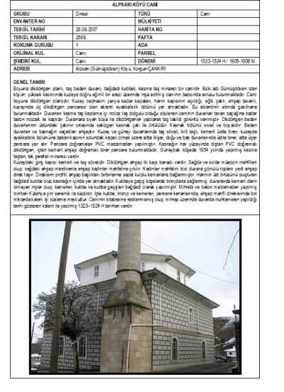 ALPSARI KÖYÜ CAMİ