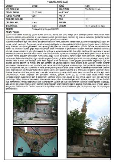 YOLKAYA KÖYÜ CAMİ