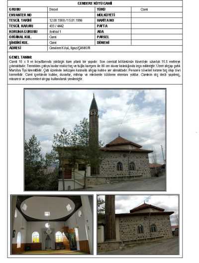 CENDERE KÖYÜ CAMİİ