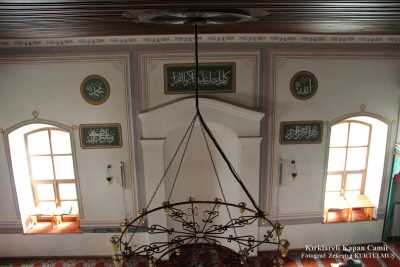 Kırklareli Kapan Camii
Fotoğraf; Zekeriya Kurtulmuş
Kırklareli İl Kültür ve Turizm Müd. Folk. Arş.
