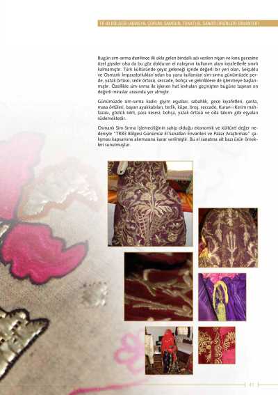 Yeşilırmak Havzası Kalkınma Birliği El Sanatları Ürünleri Envanteri