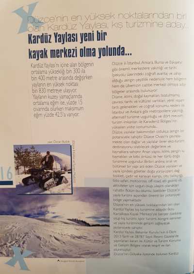 Extreme Outdoor Doğa Sporları Dergisi ilk sayısında Düzce’ye Geniş Verdi…