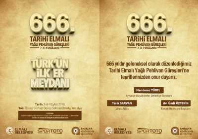 666. Tarihi Elmalı Yağlı Pehlivan Güreşleri, Antalya 