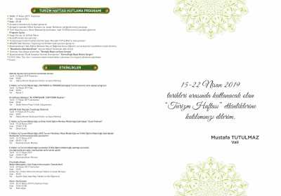TURİZM HAFTASI PROGRAMI