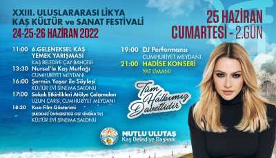 23. Uluslararası Likya Kaş Kültür ve Sanat Festivali
